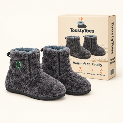 ToastyToes Heated Plush Booties