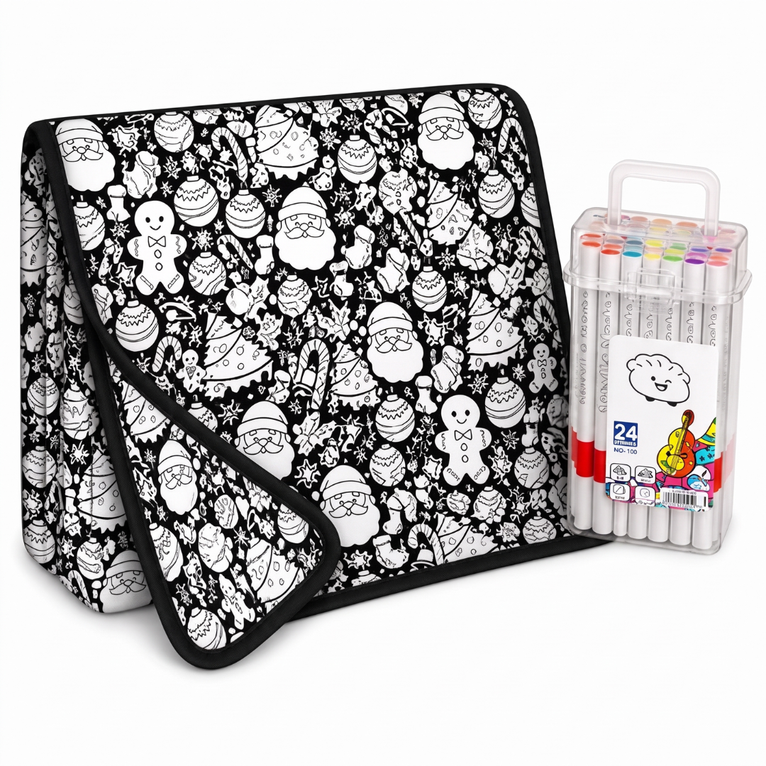 Doodle Snug coloring blanket with markers