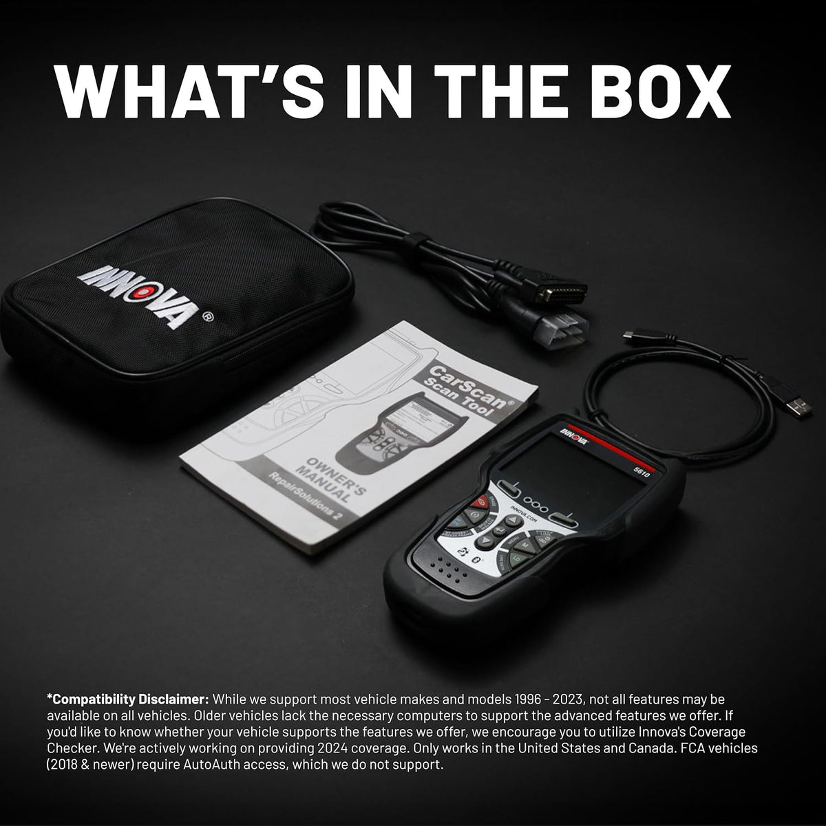 Innova 5610 OBD2 Bidirectional Scan Tool - Understand Your Vehicle, Pinpoint What's Wrong, and Complete Your Repairs with Less Headache, Updates Included, US-Based Technical Support