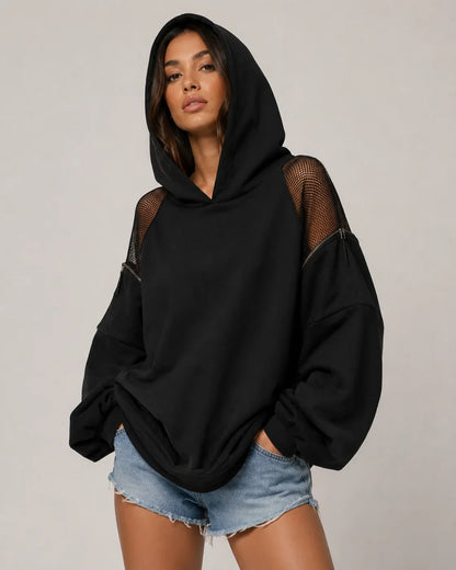 Rhinestone Reveal Back Hoodie