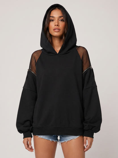 Rhinestone Reveal Back Hoodie
