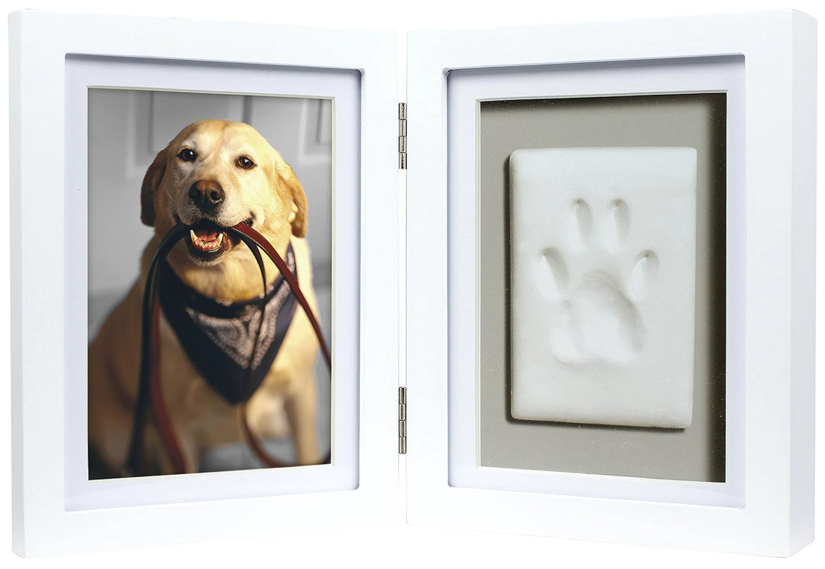 PawPrint Keepsake hinged white frame