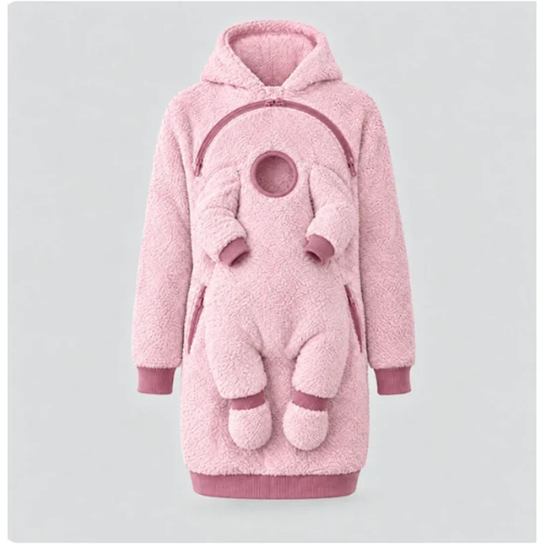 LazyNest™ Baby Pouch Hoodie in Pink