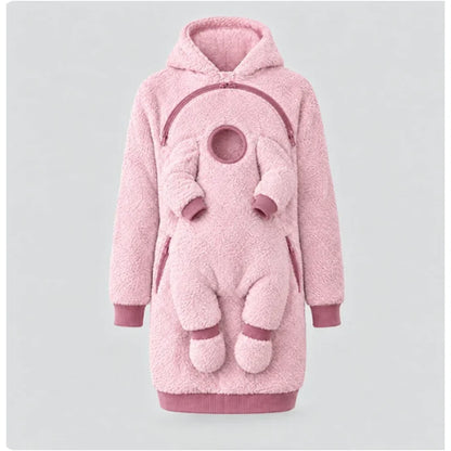 LazyNest™ Baby Pouch Hoodie in Pink