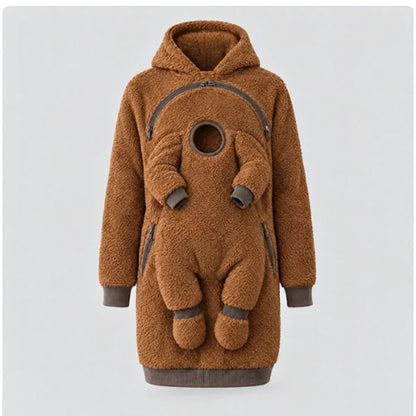 LazyNest™ Baby Pouch Hoodie in Brown