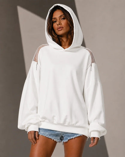Rhinestone Reveal Back Hoodie