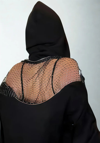 Rhinestone Reveal Back Hoodie