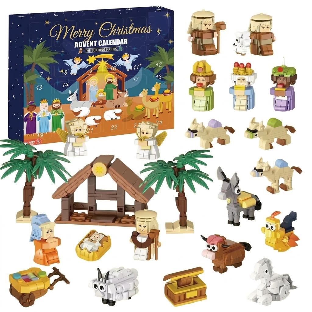Advent Grace nativity building brick advent calendar with all 24 builds