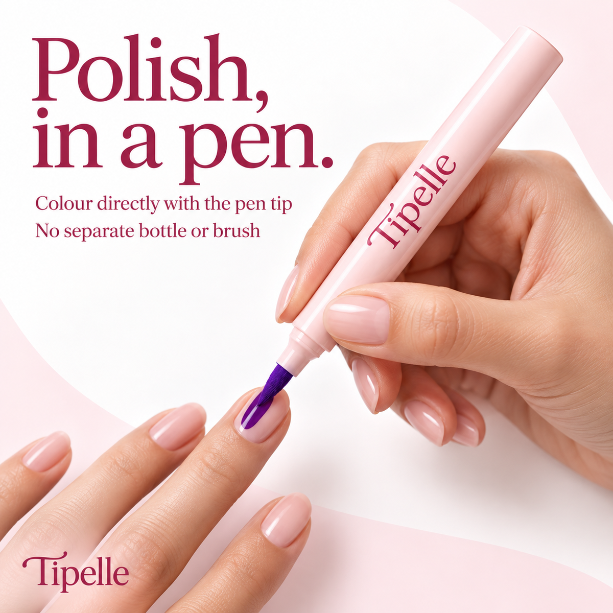 Color Flick nail pen applying colour directly