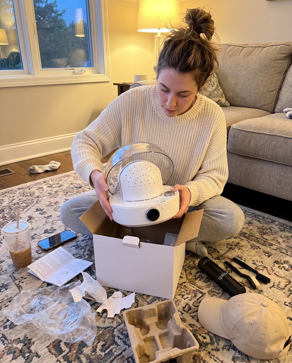 Emily K. with the Cap Care Machine
