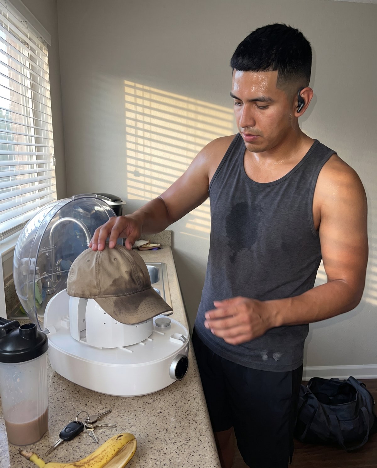 Vincent L. with the Cap Care Machine