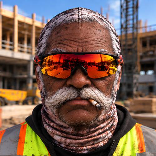 Construction Funny Face Ski Mask 4