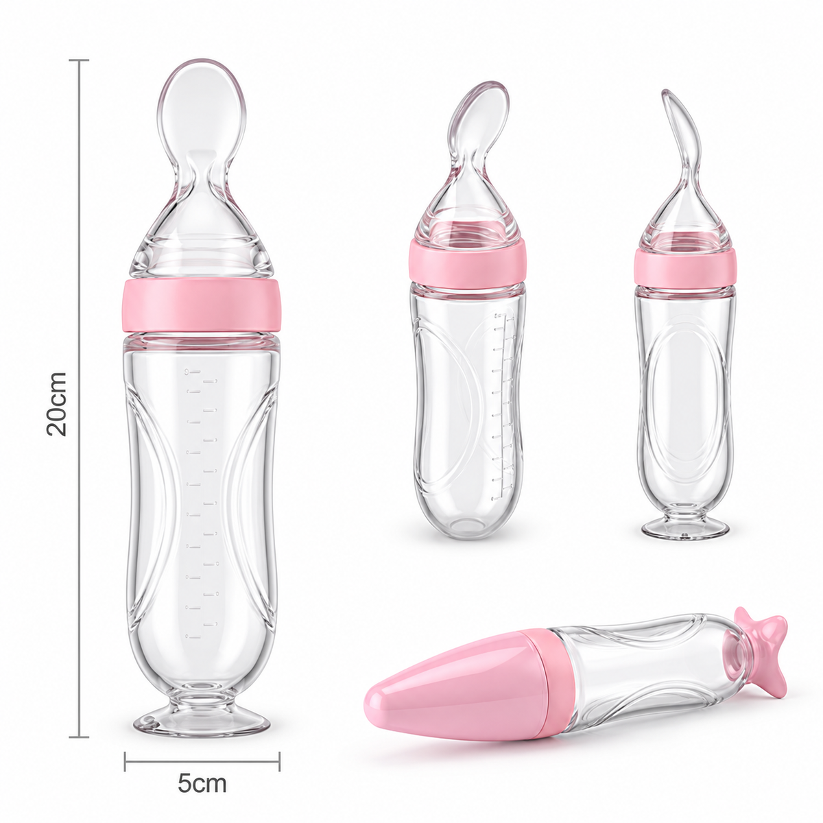 Spoon Sprout squeeze feeder spoon in pink