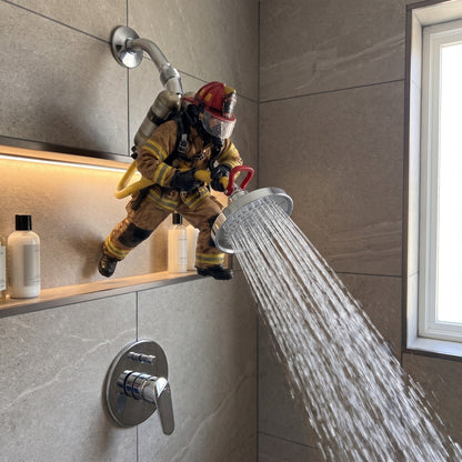 Hose Hero Firefighter Shower Head with a built-in niche