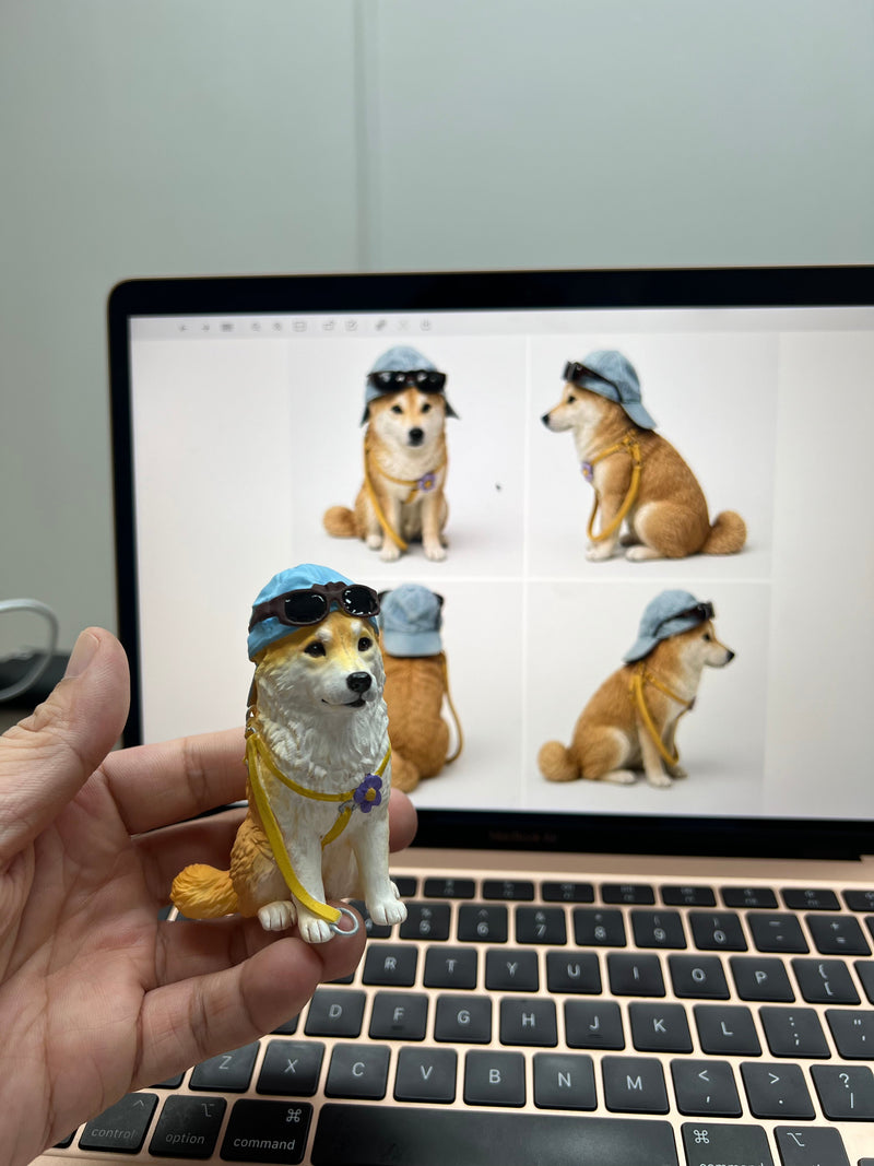 Real custom Shiba Inu figurine