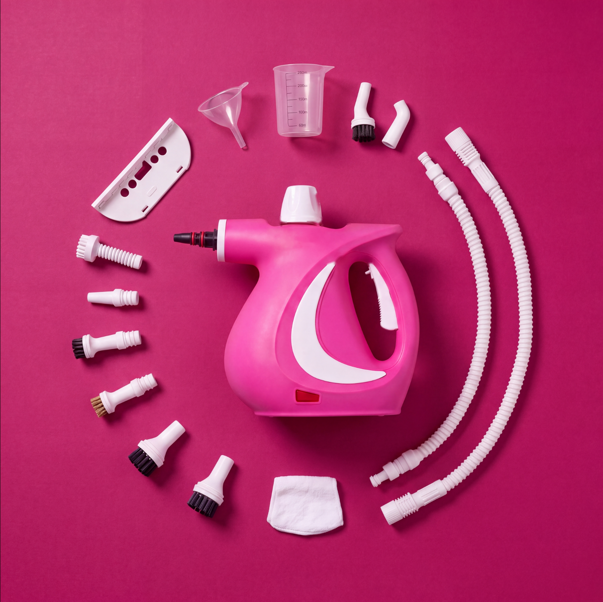 Grime Genie steam cleaner with all 12 tools and extension hose