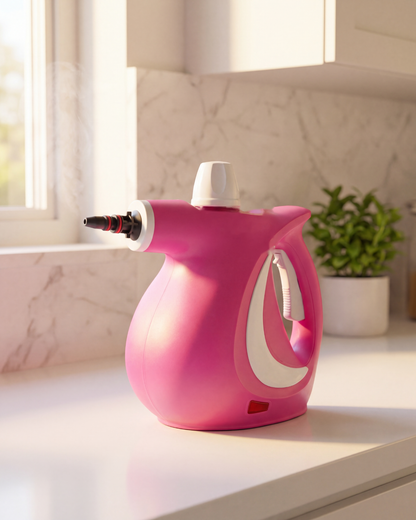 Grime Genie steam cleaner on a kitchen counter