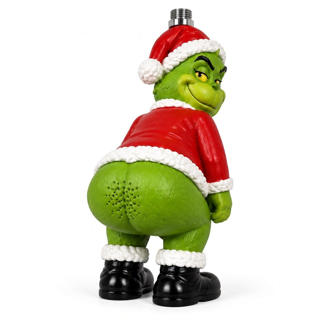 Grump Splash Santa Hat Shower Head side view