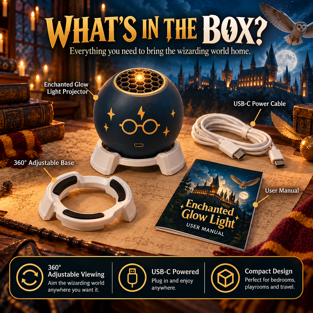 Enchanted Glow Light wizard castle projector