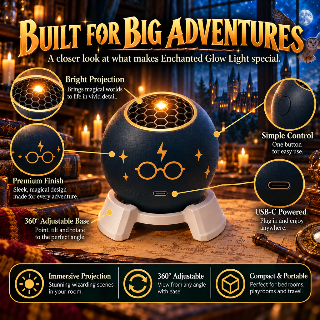 Enchanted Glow Light wizard castle projector