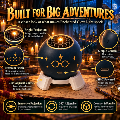 Enchanted Glow Light wizard castle projector