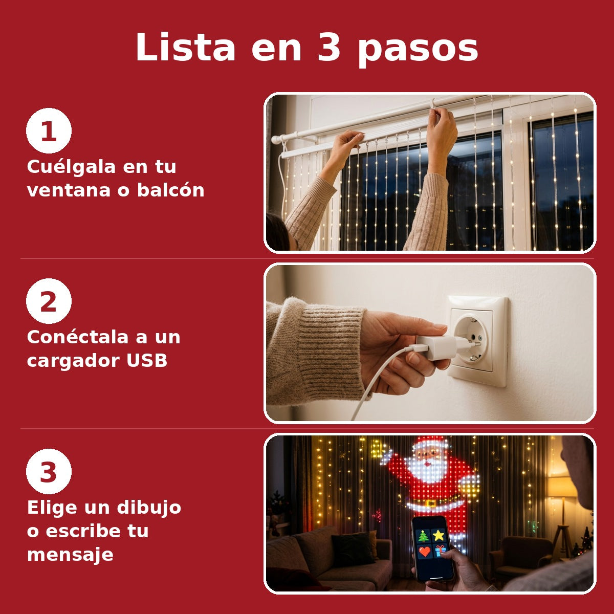 Smart LED Curtain Lights with App Designs