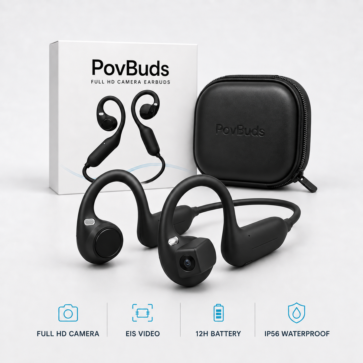 POV Buds Pro Cycling Camera Earbuds 1