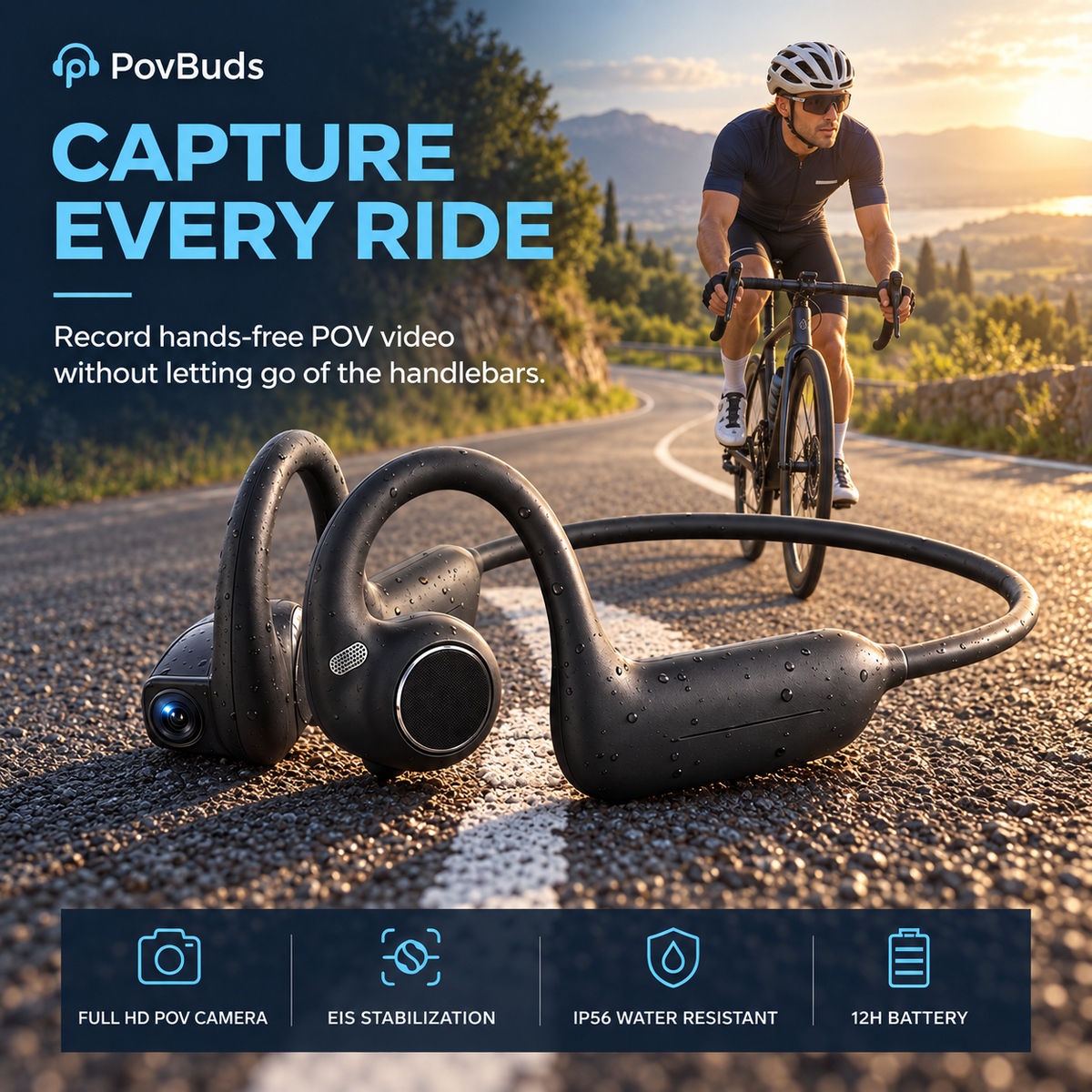 POV Buds Pro Cycling Camera Earbuds 2