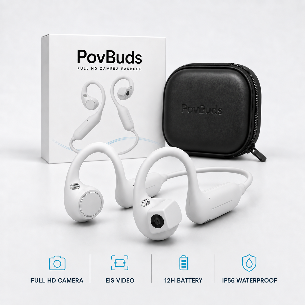 POV Buds Pro Cycling Camera Earbuds 9