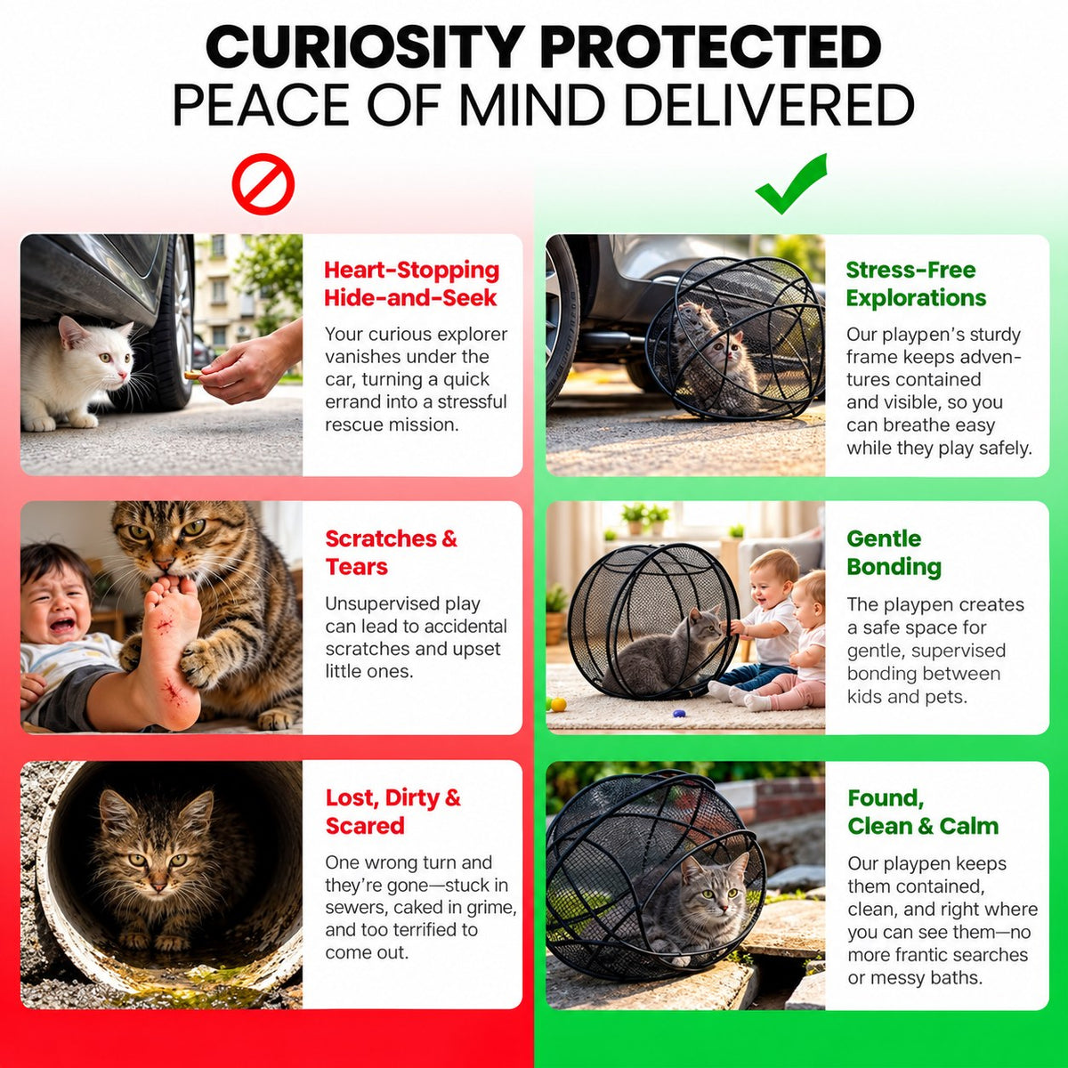 Why a safe playpen beats letting your cat roam free
