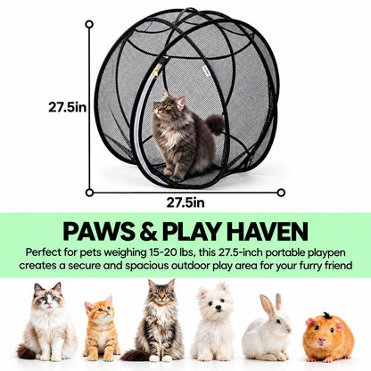 Pup Palace size guide: 27.5 x 27.5 in, for pets 15 to 20 lb